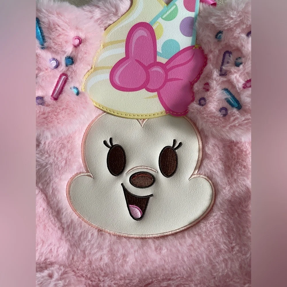 EUC Disney Munchlings Series 1 Minnie Mouse Furry Mini Backpack 9x10x4 inches - Picture 3 of 10
